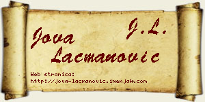 Jova Lacmanović vizit kartica